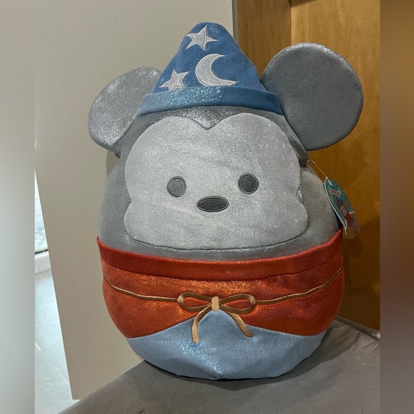 New Disney 100 Years Sorcerer Mickey Mouse Large Sparkly Squishmallow Plush NWT - Picture 4 of 11